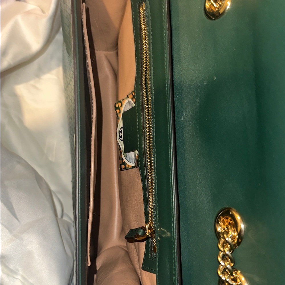 Gucci Rajah Green Genuine Python Bag - Picture 15 of 15